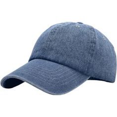 a blue denim cap on a white background