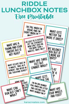 printable lunchbox notes for kids to help them learn how to read and write