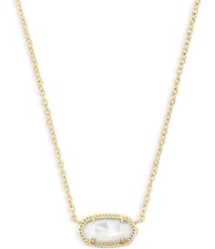 From Kendra Scott&#x2C; this necklace features:A dainty stone and delicate metallic chain combine to create the Elisa Pendant Necklace&#x2C; your new favorite wear-anywhere accessory. This pendant necklace can be paired with any look&#x2C; providing that extra touch of timeless style. Make the Elisa Gold Necklace a staple in your wardrobe and you will not be disappointed.Pendant necklace14k gold plated over brassLobster claw closureapprox. 0.63&q Every Jewels Necklaces Stack, Gold And White Necklace, Necleses Gold, Every Jewels Necklaces, Gold Kendra Scott Necklace, Kendra Scott Necklace June Birthstone, Kendra Scott Birthstone Necklace, Kendra Scott Necklace April Birthstone, White Kendra Scott Necklace