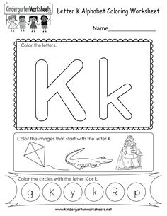 the letter k worksheet for children to learn how to write and draw letters