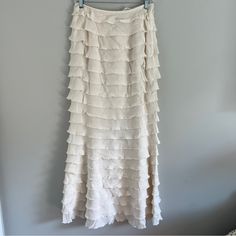 -Brand Is The J.Peterman Company -100% Silk -This Skirt Is Stunninggggg!!!!! This Skirt Is Giving Mykonos, Greece -Labeled Size 8 -Has Side Zipper -Waist 28 Inches -Hips 38 Inches -Length 42 Inches -Perfect Summer Piece Than Can Transition Into Fall J Peterman, Ruffle Maxi Skirt, Silk Maxi Skirt, Mykonos Greece, Silk Skirt, Ruffle Skirt, Mykonos, Perfect Summer, Side Zipper