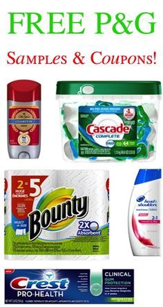 free p & g samples and coupons