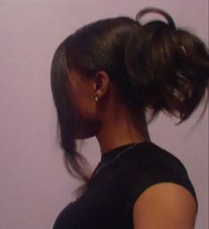 Silk Ponytail Hairstyles For Black Women, Silk Press Ideas, Silk Press Natural Hair, Dye Fabric, Pretty Braided Hairstyles, Natural Curls Hairstyles, Flat Iron Hair Styles, Silk Press