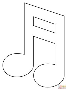 the letter f is for musical note coloring page