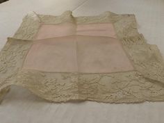 Blush pink silk, Embroidered Lace 9" x9" Excellent antique condition, no holes, or snags. Has been lovingly mended in one corner, as shown. All hand stitched, beautifully made I will happily add a tiny blue satin bow, for an An instant heirloom Something Blue! I hope I look this nice when I'm over a hundred years old! Lace Handkerchief, Satin Bow, Blue Satin, Pink Silk, Something Blue, Embroidered Lace, Pink Lace, Hand Stitched, Hand Stitching