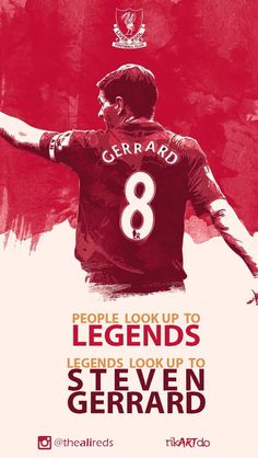 a poster with the number 8 on it that says, people look up to legends