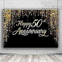 50th Wedding Anniversary Party Ideas Black And Gold, 50th Anniversary Backdrop Ideas, 50th Wedding Anniversary Backdrop, 50th Anniversary Party Decorations, Party Decorations Backdrop, Anniversary Backdrop, Background Cake, Party Photo Background, Extra Large Wall Decor