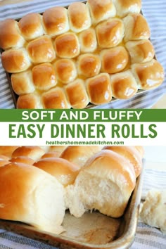 soft and fluffy easy dinner rolls are the perfect side dish for any family or friends