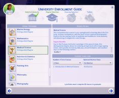 the university enrollement guide is displayed in this screenshoter's computer screen