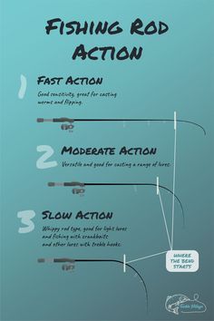 the fishing rod action guide for beginners to learn how to fish with this info sheet