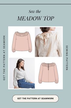 the sewing pattern shows how to sew this top