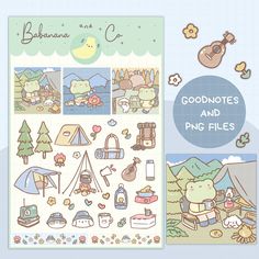 an image of some cute stickers for someone's planner or scrapbook cover