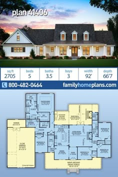 the floor plan for this house is very large and has two master suites on each side