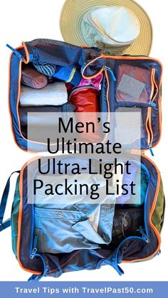 men's ultimate ultra - light packing list from travel tips with travelplastso com