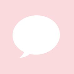 a white speech bubble on a pink background