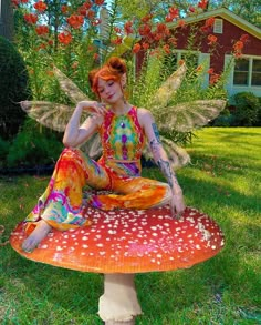 Mushroom Outfit, Japanese Fashion Trends, Fair Outfit, Fair Outfits, Mushroom Fairy, Ren Fair, Fairy Aesthetic, Fairy Costume, Indie Kids