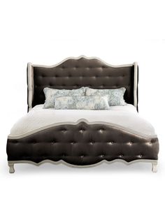 Taupe "Tabitha" Tufted California King Bed Tufted King Bed, Button Tufted Bed, Button Headboard, Cal King Headboard, King Bed Headboard, California King Bed, California King Headboard, Tufted Furniture, Luxury Bedroom Furniture