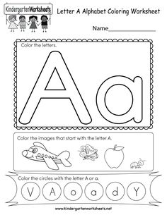 an alphabet worksheet with the letter a