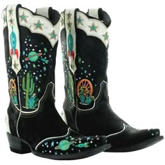 Cowgirl And Cowboy, Goth Cowboy, Cowboy Boots For Women, Space Cowgirl, Space Cowboy, Boots Cowgirl, Double D Ranch, Black Cowboy, Space Cowboys