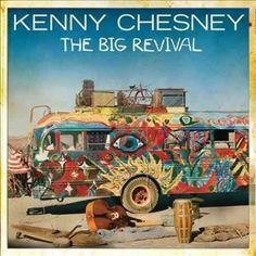 the big revival album cover with an old bus painted in bright colors and graffiti on it