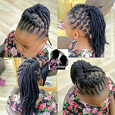 Loc Hairstyles Black Women, Medium Length Locs Styles Black Women, Loc Styles Medium Updo Women Pineapple, Long Dreadlock Styles For Women Updo, Ponytail Loc Styles For Women, Loc Braids Styles, Female Dreadlocks Styles Long, Up Loc Styles, Elegant Locs Hairstyles