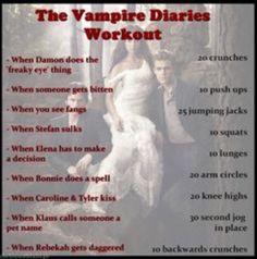 the vampire diaries workout poster with instructions