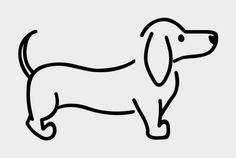 a black and white drawing of a dog