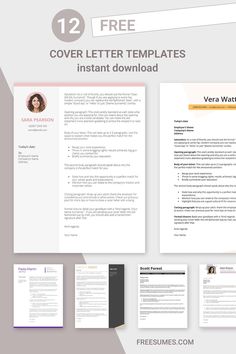 Professional Cover Letter Templates in Word Format to Download for Free