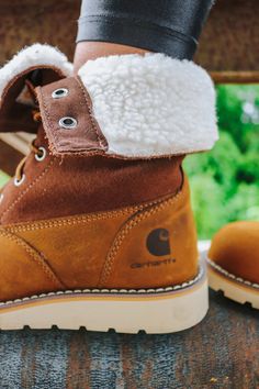 Women’s Winter Boots, Granola Winter Outfits, Carhartt Women Outfits, Carhartt Boots, Womens Winter Boots, Mukluk Boots, Women Winter Boots, Cute Hiking Outfit, Warm Winter Boots