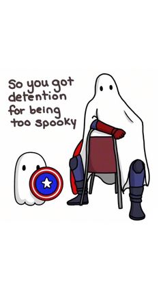 cartoon with a ghost Marvel Halloween Wallpaper Iphone, Marvel Halloween Aesthetic, Marvel Doodles, Marvel Mood