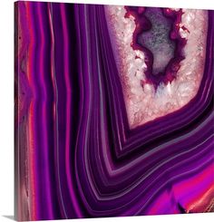 an abstract painting with purple and pink colors