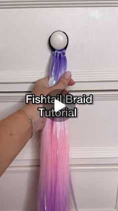 Nancy Amery | Learn to fishtail braid with me 🧜‍♀️   Hope this helps   #hairtutorial #braidingtutorial #mermaidhair #fishtail #fishtailbraid... | Instagram Fish Tail Braid Half Up Down, How To Do Fishtail Braids, How To Do A Fish Braid, Fish Tales Braid, Hairstyles With Colored Hair Extensions, How To Fish Tail Braid, How To Do Fishtail Braid, How To Fishtail Braid Your Own Hair, Fishtail Braid Pigtails