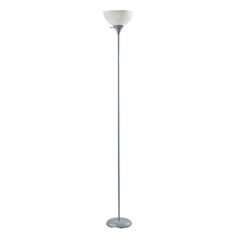 a white floor lamp on a white background