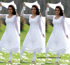 Plain White Anarkali, White Anarkali Dress, Nisha Agarwal, White Anarkali, Umbrella Dress, Designer Anarkali Dresses