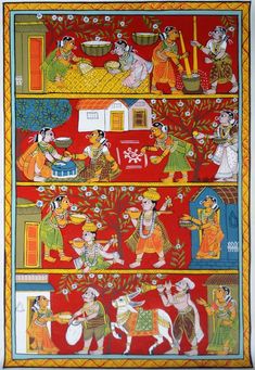 Patachitra Paintings, Mughal Paintings, Lotus Art