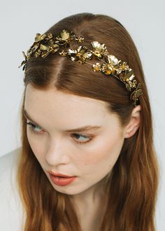 Sariyah Headband – Jennifer Behr LLC Jennifer Behr, Updo With Headband, Bridesmaid Updo, Hair Acessories, Luxury Hair Accessories, Jeweled Headband, Gilded Age, Gold Headband, Fashion Tutorial