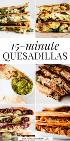 the 15 minute quesadillas recipe is shown