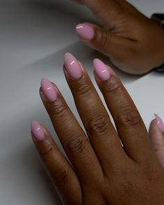 Cute Baby Pink Nails, Classy Nails Black Women, Biab Nails Inspiration, Pink Nail Tips, Wicked Nails, Nails Biab, Almond Nails Pink, Classy Almond Nails