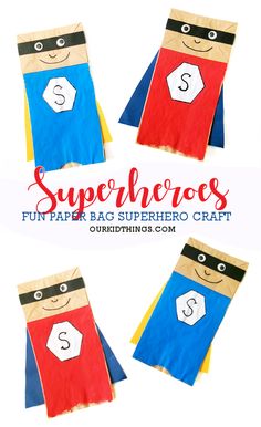 Paper Bag Superhero Craft Super Hero Art Preschool, Superhero Craft Preschool, Superhero Preschool Crafts, Superhero Art Kindergarten, Super Hero Day At School, Super Hero Activities Preschool, Superhero Day At School, Paper Bag Superhero Craft