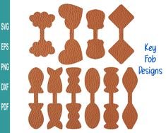 the silhouettes of kitchen utensils are shown in different sizes and colors, including one