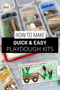 an easy and fun way to make quick and easy playdoughs