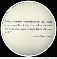 an invisible thread connects those who are determined to meet, regardless of time, place, and circumstance