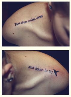 Love it! Fly Tattoo, Tattoos Photo, Flying Tattoo, Broken Wings, Learn To Fly, Ink Ideas, Piercing Tattoo