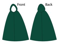 the front and back of a cape