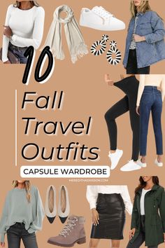 Discover the best fall travel outfits for women! Our guide features versatile, Amazon-friendly pieces that will create the perfect fall travel capsule wardrobe for a stylish and comfy getaway. Travel Capsules Fall, Carry On Wardrobe Fall, Vuori Travel Outfit, Fall Weekend Getaway Outfits Casual, Fall Travel Outfits For Women Over 50, Outfits For Mountain Trip Fall, Fall Outfits For California, Fall Travel Outfits Women 2024, Chicago Weekend Trip Outfits Fall