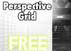 Perspective Grids Procreate Brushes Free Procreate Planner Sticker Stamp Brushes, Procreate Perspective, Procreate Pens, Perspective Grids, Draw Objects, Drawing Grid, Perspective Drawings, Manifesto Design, Free Procreate Brushes