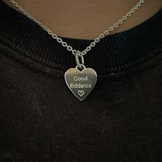 Gracie Abrams Pandora Necklace, Good Riddance Necklace, Nisha Core, Good Riddance Gracie Abrams, Gracie Core, Songwriting Prompts, Good Riddance, Visual Aesthetics, Heart Tag