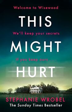 the cover of this might hurt by stephanie woell, with an image of a house in the background