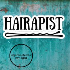 a sticker that says harrapist on the side of a blue wall