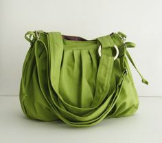 Green Cotton Satchel Bag, Green Cotton Satchel Shoulder Bag, Green Cotton Crossbody Shoulder Bag, Green Cotton Hobo Bag For Travel, Green Canvas Hobo Tote Bag, Green Canvas Tote Hobo Bag, Versatile Green Cotton Bag, Versatile Green Canvas Bag, Green Canvas Crossbody Bag